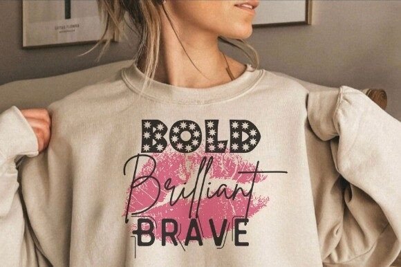Bold, Brilliant, Brave - Tshirt Design: A Powerful Graphics & Print Templates Asset