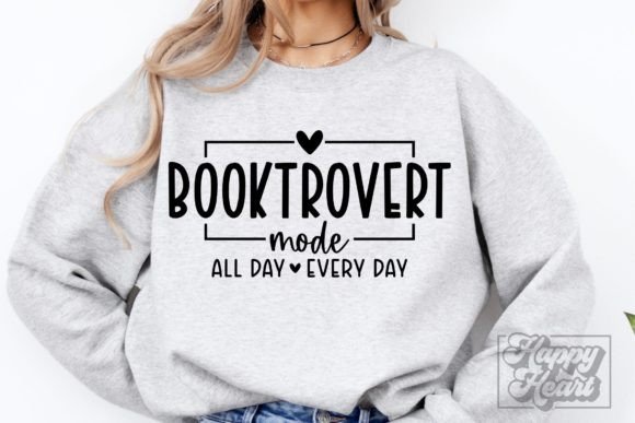 Booktrovert Mode SVG - Book Lover Quote