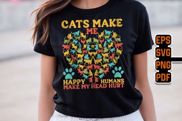 Cats Make Me Happy: A Review of Trendy Graphics for T-Shirt Designs