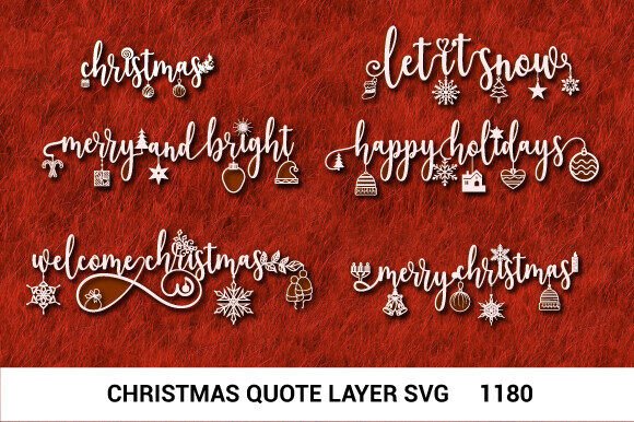 Christmas Quotes Ornaments SVG Layer1180: A Versatile Graphic Design Asset for Crafts