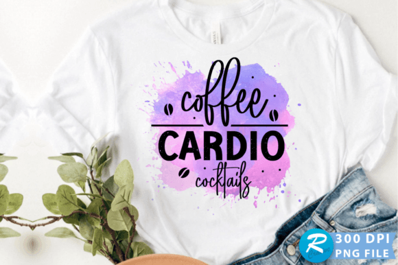 Coffee Cardio Cocktails PNG Design for Graphics & Crafts