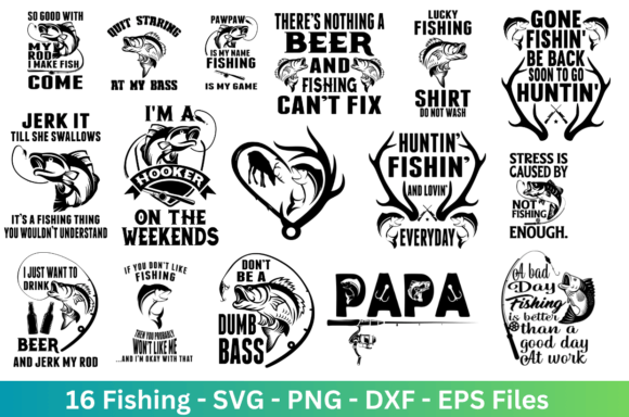 Fishing Bundle: A Versatile Graphics Asset for Crafts and Content Publishing