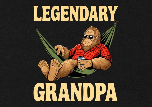 Legendary Grandpa T- Shirt Design: A Versatile Graphics Asset for Modern Brands