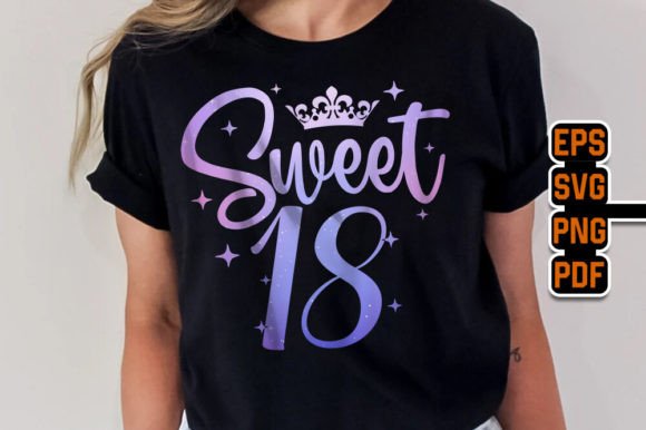 Sweet 18 Birthday T-Shirt Design Graphics for Modern Publishing
